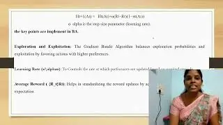 Gradient-Bandit Algorithm |Reinforcement Learning| Ms. P. Mohanapriya, AP/CSE , RMDEC,