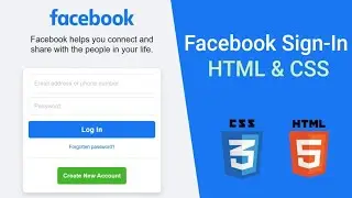 How to Create Facebook Login Page using HTML & CSS 