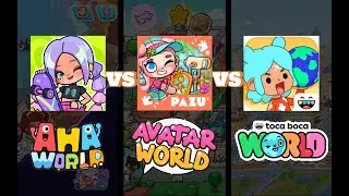 AHA WORLD 🌎 VS🏁 AVATAR WORLD🌎 VS🏁 TOCA WORLD🌎 AHA VS PAZU VS TOCA🤯