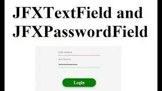 JavaFX Material Design JFoenix Tutorial 48   JFXTextField and JFXPasswordField