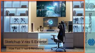 Sketchup V-Ray 5 Tips Find Your Fast Render Setting, interior Rendering How to Add Light 