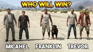 GTA 5 ONLINE : FRANKLIN VS MICHAEL VS TREVOR (BEST COMPANION?)