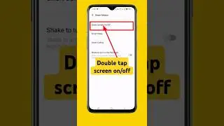 Double tap screen on off | double tap screen lock | double tap screen off | 