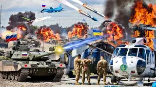Today! Russian fighter jets and laser tanks bombard Ukrainian air base - ARMA 3