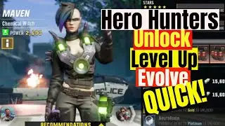 HERO HUNTERS | How to Unlock, Level up and Evolve Heroes Fast