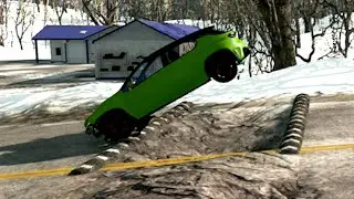 Cars vs Weird Speed Bumps - BeamNG Drive