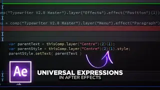 How to write Universal Expressions in After Effects