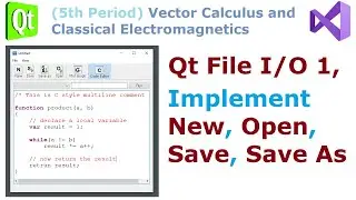 039 - Plot Graph 4 - Qt File IO 1, Implement File New Action