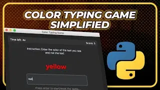 Create a color typing game with Python and Tkinter #customtkinter