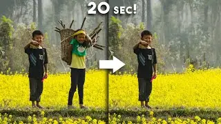 Remove Any Thing from an Image in 20 Seconds In Photoshop! - Photoshop tutorials - #shorts