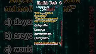 English Pre-Intermediate 5 Test 4      #EnlgishTests #EnglishGrammer