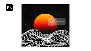 How to Create Retro Cyberpunk Wireframe 3D for Cover Art Design - Photoshop Tutorials