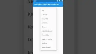 Flutter Dropdown  Widget || Api Data in Dropdown #shorts