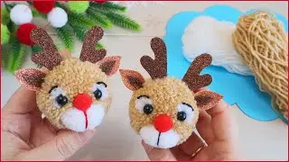 🦌 CHRISTMAS DEER from threads 🦌 New Year's toys from yarn/Pom Pom Christmas Deer