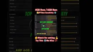 Best Sensitivity Setting For Headshort😤2024|FF Setting|4GB-6GB||top 3⚡ sensitivity⚙️