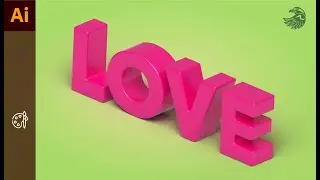 3D Объемный текст в иллюстраторе | Уроки adobe illustrator 