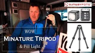 Sunwayfoto T16C20N 2 minature tripod & FL-16 Fill Light