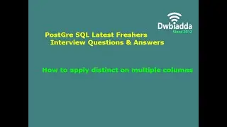 How to apply distinct on multiple columns | PostgreSQL Tutorial