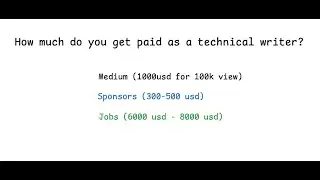 Earning as a Technical Writer