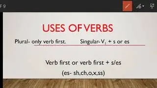 USES OF VERB FIRST