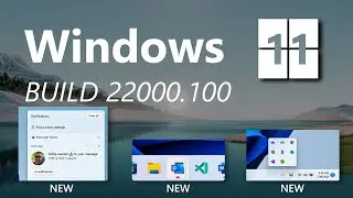 Windows 11 build 22000.100: New icons flyout,  red backplate of app icon, new animations in Store...