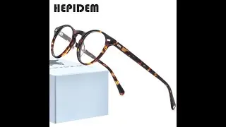 Hepidem ацетатные оптические очки, оправа для мужчин, ретро стиль, круглые очки по рецепту, женские