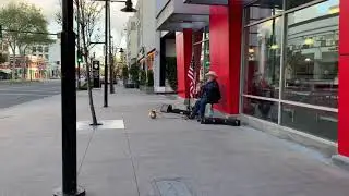 Empty Corona Virus streets and this older man sings Okie From Muskogee