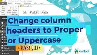 How to change column headers to upper or proper case in Power Query