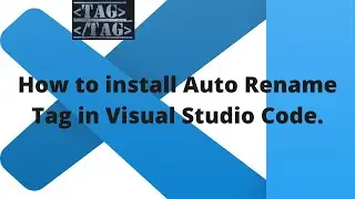 How to install Auto Rename Extension in Visual Studio Code | Visual Studio Code Extensions.