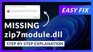 zip7module.dll Error Windows 11 | 2x FIX | 2023