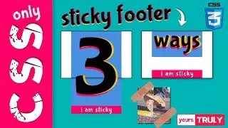 Sticky Footer 🔥 3 Ways  🔥 only CSS