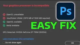 How To Fix Your Graphics Processor is incompatible on Photoshop 2025 (Graphics Card Processor Error)