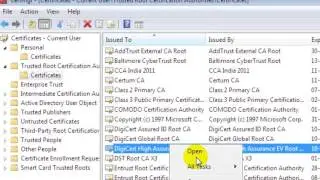 How to view installed certificates in Windows 7