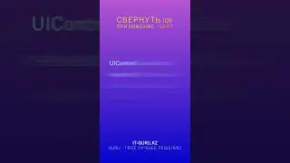 Как свернуть iOS приложение в SWIFT (код Cвифт) / it-guru.kz