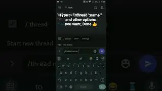 How to create a 📬 thread using Slash command in Discord Mobile #roduz #discord #howto #how #thread