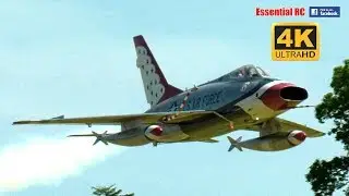 GIANT SCALE North American F-100  D Super Sabre supersonic RC JET FIGHTER [* UltraHD / 4K *]