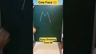 Easy Cow 🐄  Face 🐮 Drawing from M 