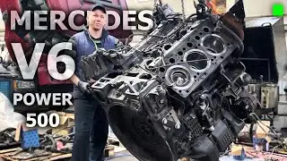 A professional assembled a Mercedes V6 engine and started it up