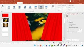 How to Add Curtains Transitions Animation Effect in PowerPoint Slide