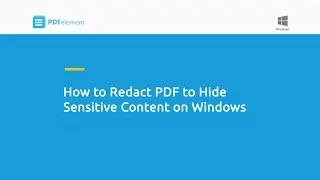 How to Redact PDF to Hide Sensitive Content on Windows