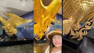 When you see an unidentified creature in the middle of the lake At Mariner's Museum and Park-vlog- 1