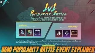 Bgmi Popularity Battle Event Explained | BGMI New Event Popularity Battle | How to win Popularity