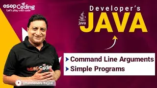 Command Line Arguments in Java | Simple Programs | Java for Developers | 