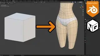 Blender Simple Female Hips Modeling From Cube in 15 Minutes (No Voice) - NhijQuang