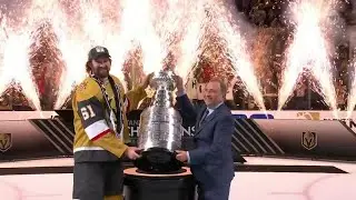 Golden Knights Team Captain Mark Stone hoists the Stanley Cup! 🏆 | NHL on ESPN