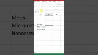 Convert Meter into Micrometer in Microsoft Excel #micrometer #excel #shorts