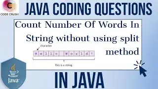 Java Program To Count Number Of Words Present In String | charAt Method In Java | Java Coding