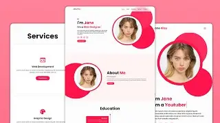 Create Responsive Personal Portfolio Website using HTML CSS Javascript | Step by Step Tutorial