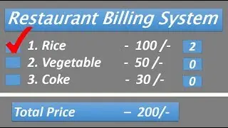 Restaurant Billing System | Assembly Language Project