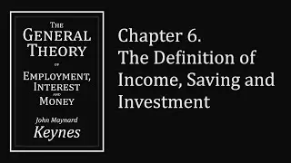The Definition of Income, Saving and Money by John Maynard Keynes